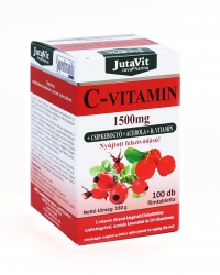 JutaVit C-Vitamin 1500mg +csipkebogyó +Acerola kivonat + D3 vitamin 100db